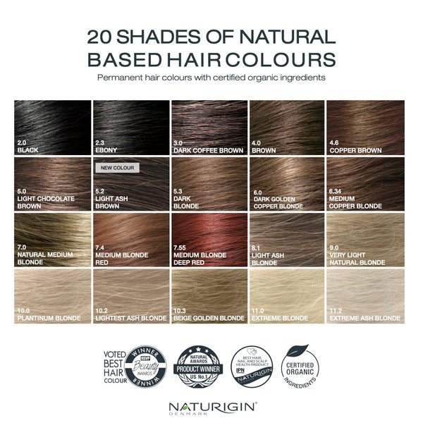 84 shades of Natural Hair Colour shades from NATULIQUE